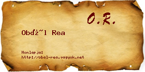 Obál Rea névjegykártya